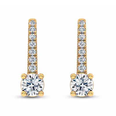 Leverback Diamond Drop Earrings