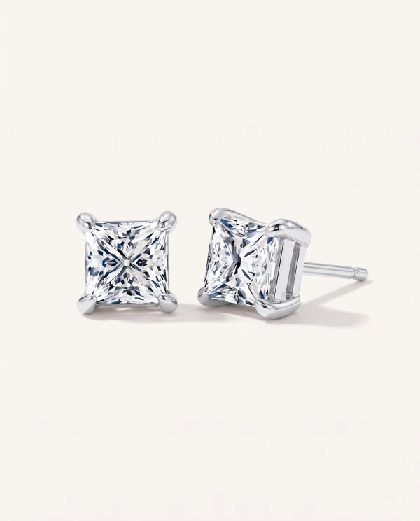 items Midnight Halo Princess Lab Stud earrings (1 ct. tw.)