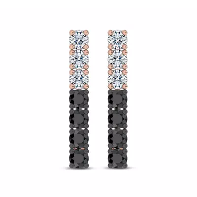 Midnight Noir Diamond Drop Earrings by Christian Siriano
