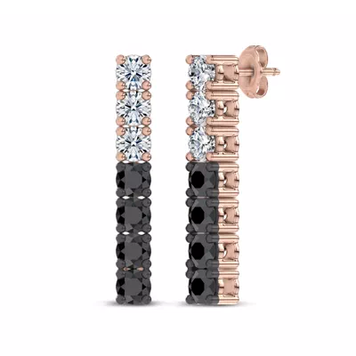 Midnight Noir Diamond Drop Earrings by Christian Siriano