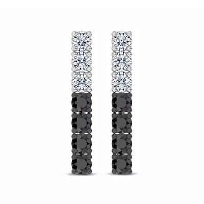 Midnight Noir Diamond Drop Earrings by Christian Siriano