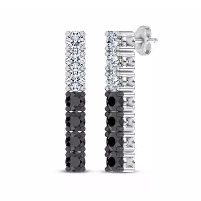 Midnight Noir Diamond Drop Earrings by Christian Siriano