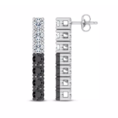 Midnight Noir Diamond Drop Earrings by Christian Siriano
