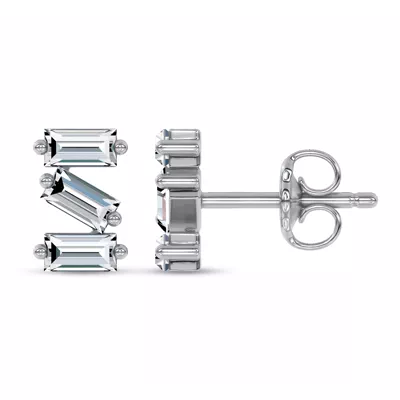 Staccato Baguette Lab Diamond Studs by Christian Siriano