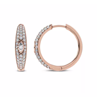Sequin Marquise Lab Diamond Hoops by Christian Siriano