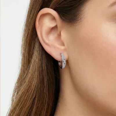 Sequin Marquise Lab Diamond Hoops by Christian Siriano