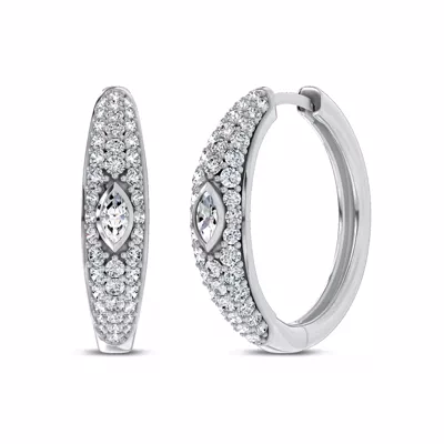Sequin Marquise Lab Diamond Hoops by Christian Siriano