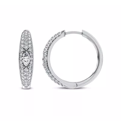 Sequin Marquise Lab Diamond Hoops by Christian Siriano