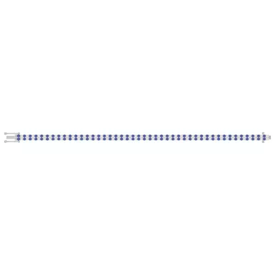 Lab Sapphire & Lab Diamond Two-Row Tennis Bracelet