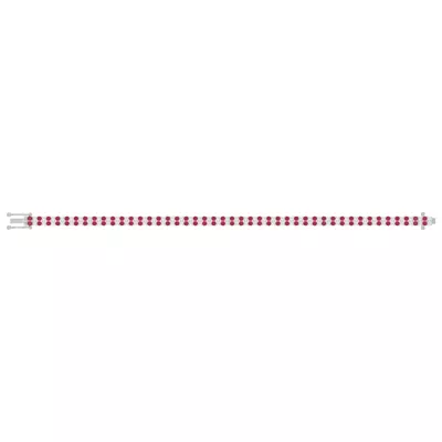 Lab Ruby & Lab Diamond Two-Row Tennis Bracelet