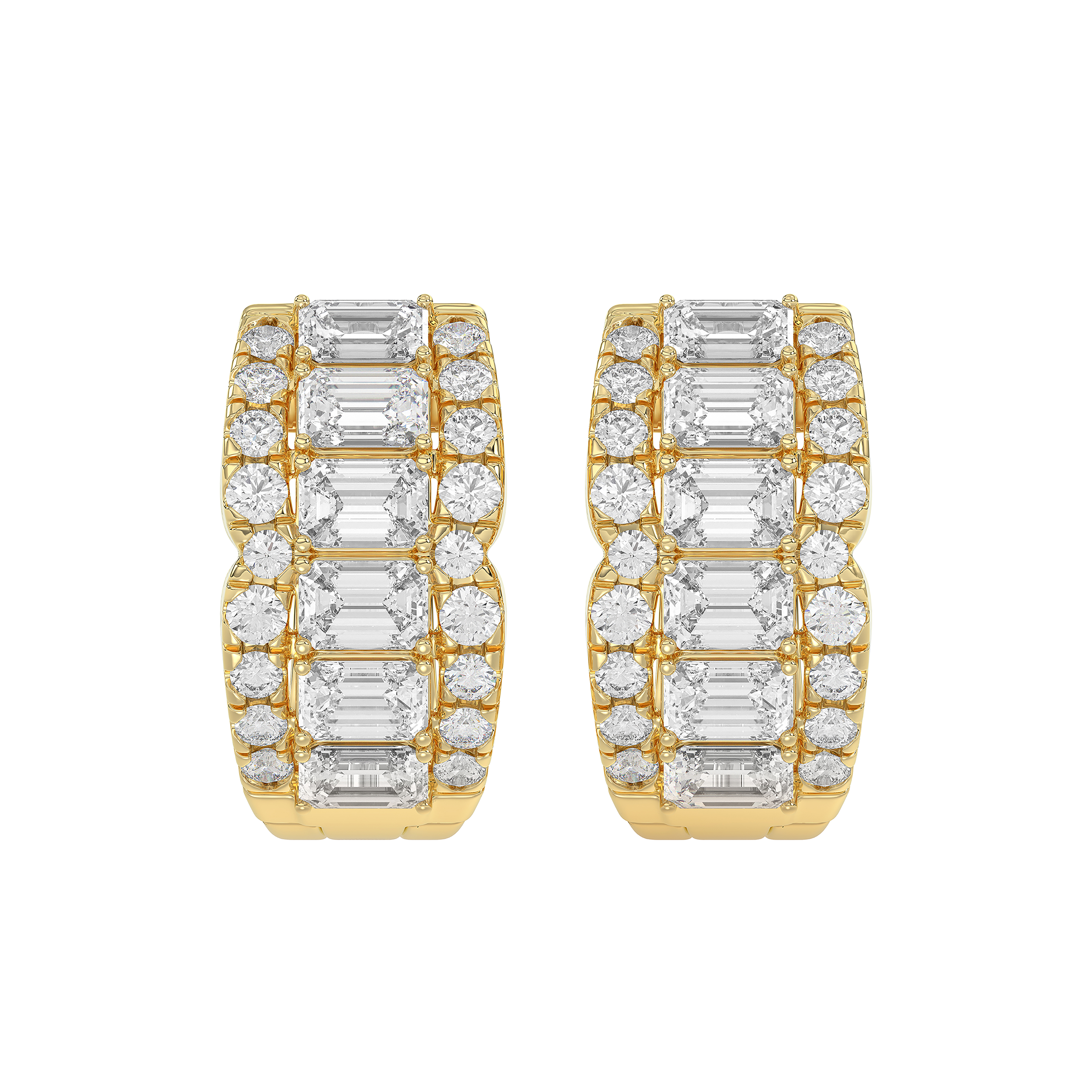 Emerald Lab Diamond Hoop Earrings (1.75 ct. tw.)