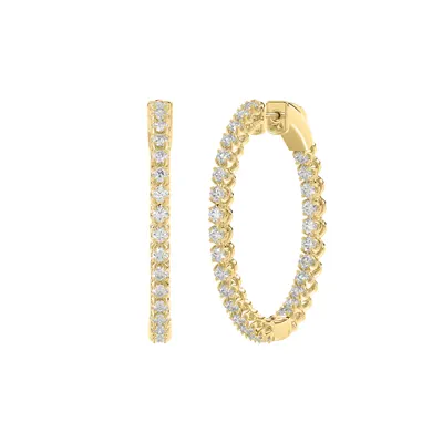 Inside-Out Lab Diamond Hoop Earrings (1 ct. tw., 31 mm)
