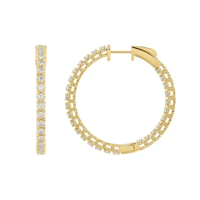 Inside-Out Lab Diamond Hoop Earrings (1 ct. tw., 31 mm)