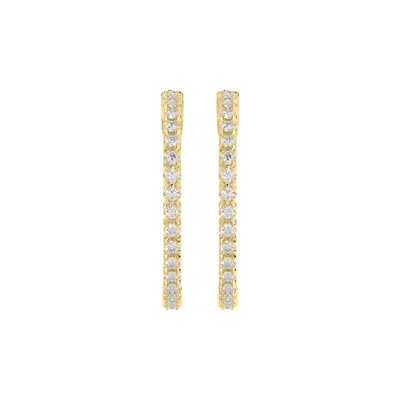 Inside-Out Lab Diamond Hoop Earrings (1 ct. tw., 31 mm)