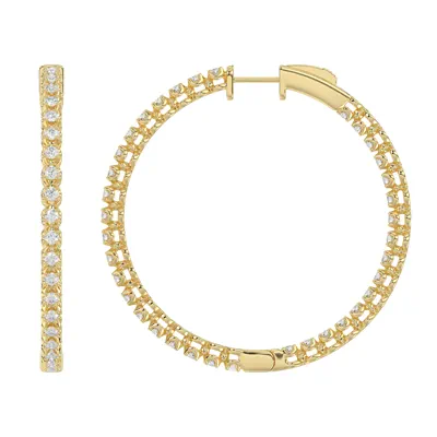 Inside-Out Lab Diamond Hoop Earrings (1.50 ct. tw., 40 mm)