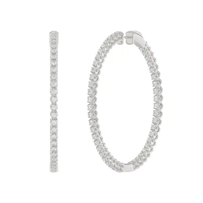 Inside-Out Lab Diamond Hoop Earrings (2 ct. tw., 49 mm)