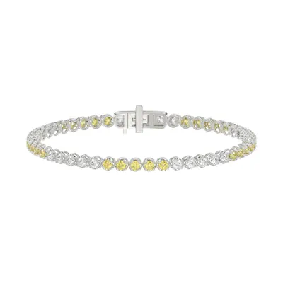 Yellow & White Lab Diamond Tennis Bracelet (3 ct. tw.)