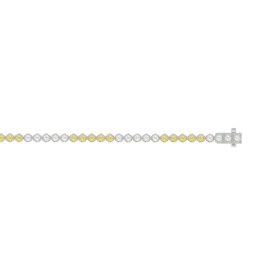 Yellow & White Lab Diamond Tennis Bracelet (3 ct. tw.)