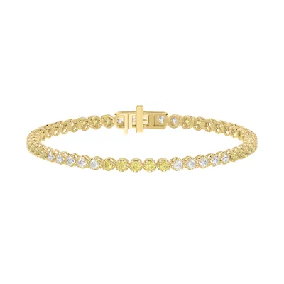 Yellow & White Lab Diamond Tennis Bracelet (3 ct. tw.)