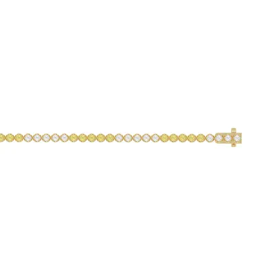 Yellow & White Lab Diamond Tennis Bracelet (3 ct. tw.)