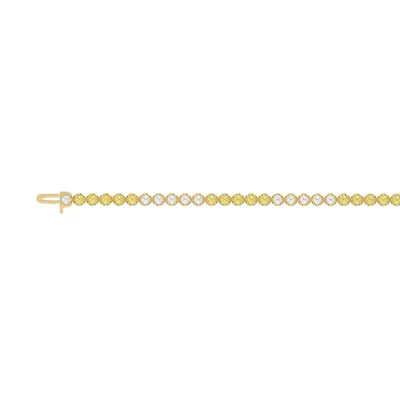 Yellow & White Lab Diamond Tennis Bracelet (3 ct. tw.)