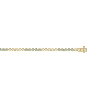 Blue & White Lab Diamond Tennis Bracelet (3 ct. tw.)