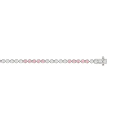 Pink & White Lab Diamond Tennis Bracelet (3 ct. tw.)