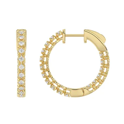 Inside-Out Lab Diamond Hoop Earrings (.50 ct. tw., 22 mm)
