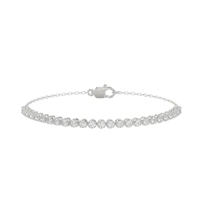 Lab Diamond Silver Tennis Chain Bracelet (1.50 ct. tw.)