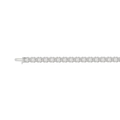 XO Lab Diamond Silver Tennis Bracelet (3 ct. tw.)