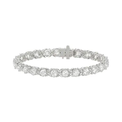 XO Lab Diamond Silver Tennis Bracelet (7 ct. tw.)