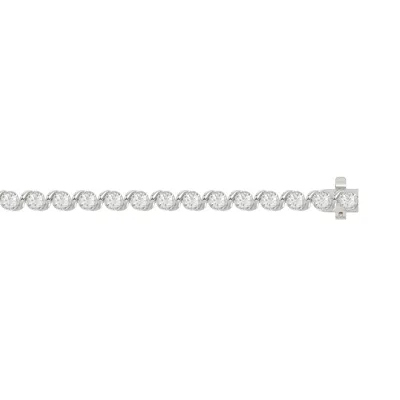 Swirl Lab Diamond Silver Tennis Bracelet (3 ct. tw.)