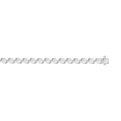 Swirl Lab Diamond Silver Tennis Bracelet (5 ct. tw.)