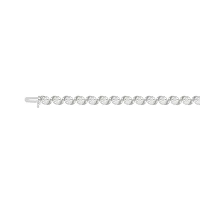 Swirl Lab Diamond Silver Tennis Bracelet (5 ct. tw.)