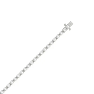 Emerald-Cut Lab Diamond Silver Tennis Bracelet (4.50 ct. tw.)