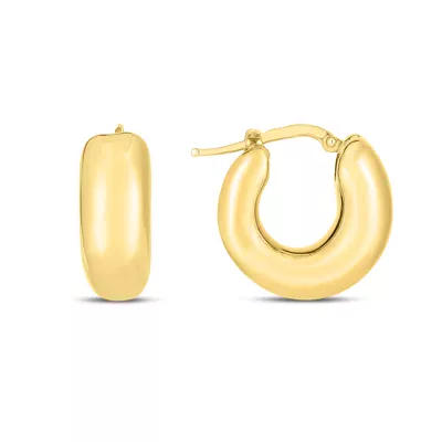 Petite Domed Gold Hoops