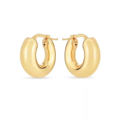 Petite Domed Gold Hoops