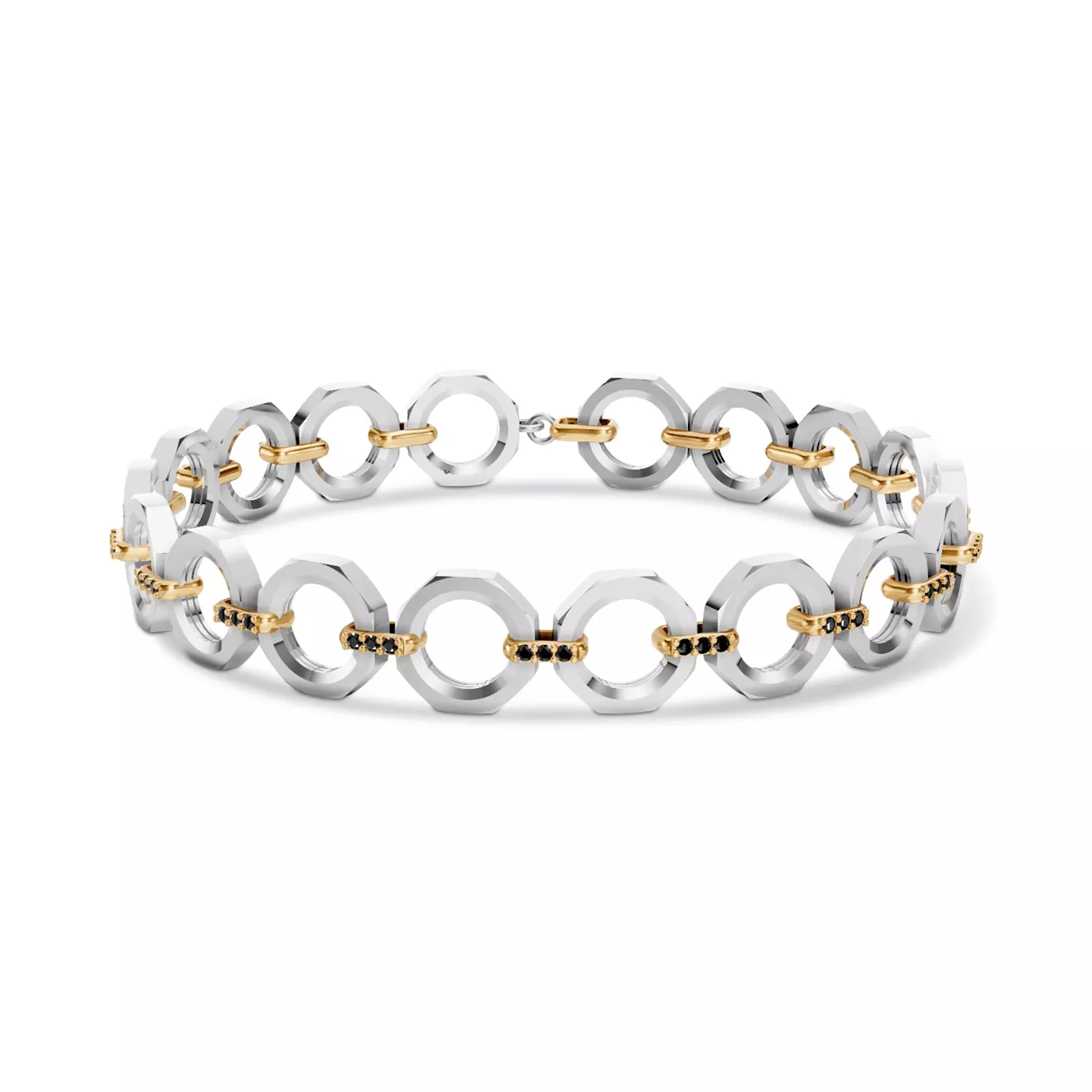 Hex Nut Two-Tone Link Bracelet by Off-White