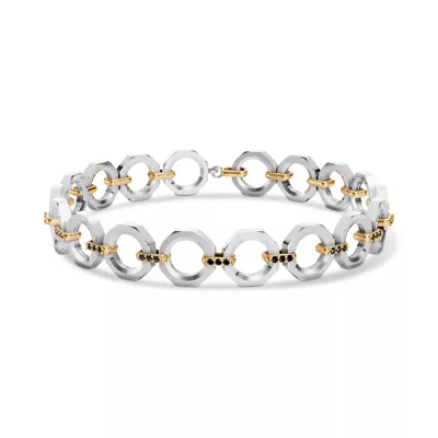 Hex Nut Two-Tone Link Bracelet by Off-White