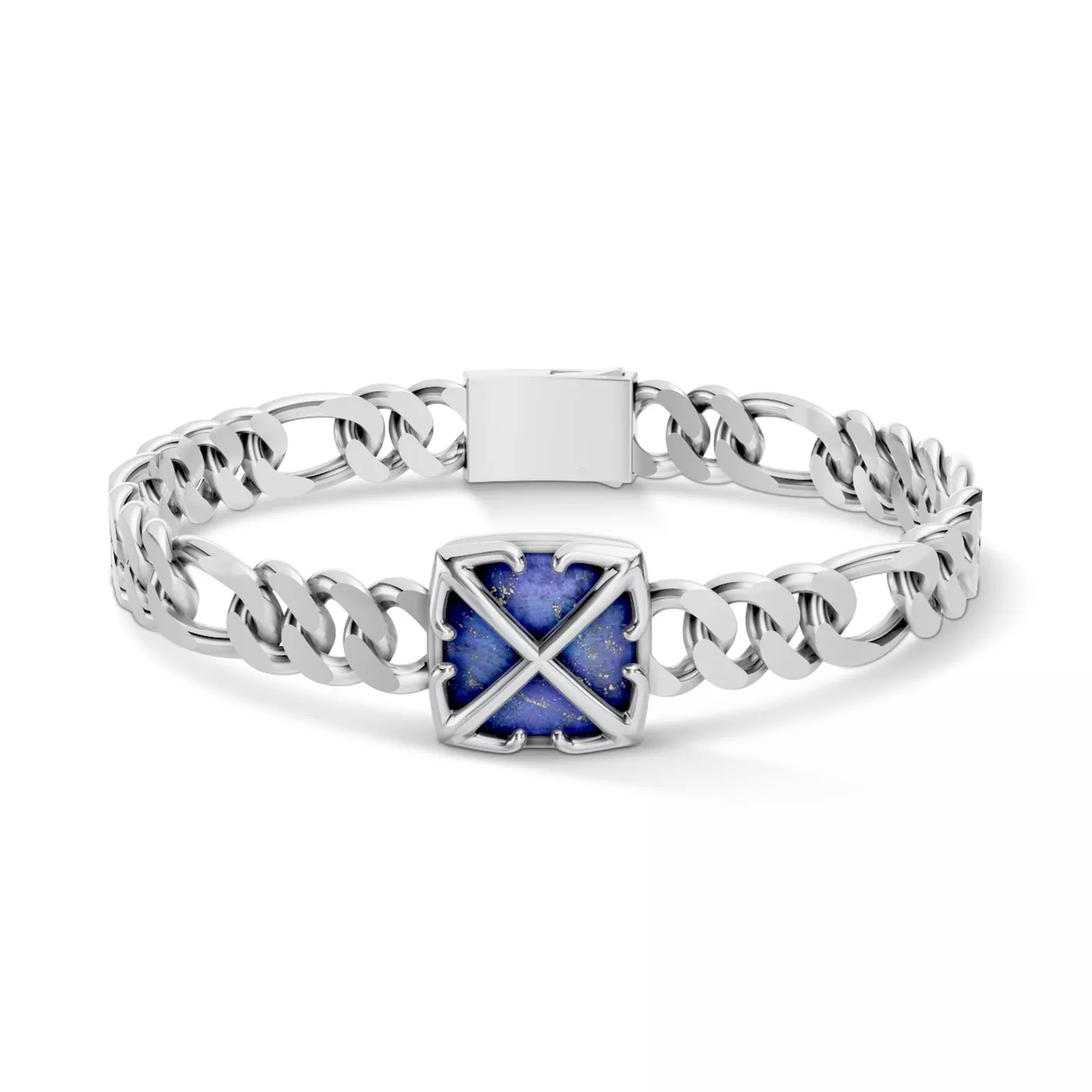 Double Arrow Lapis Curb Chain Bracelet by Off-White