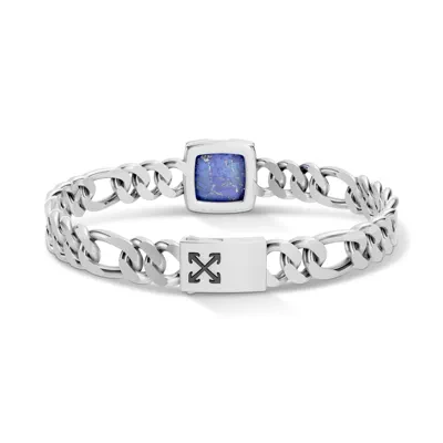 Double Arrow Lapis Curb Chain Bracelet by Off-White