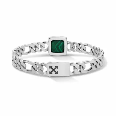 Double Arrow Malachite Curb Chain Bracelet by Off-White