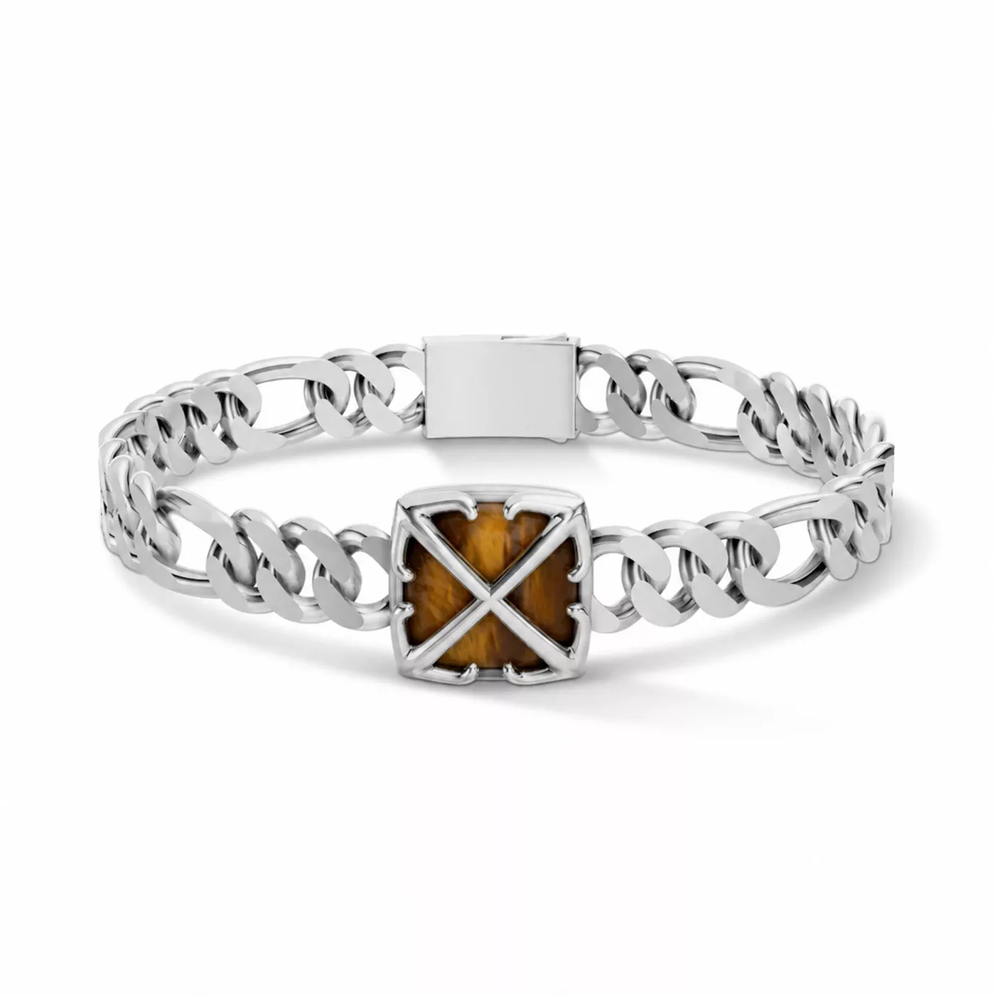 Double Arrow Tiger Eye Curb Chain Bracelet by Off-White
