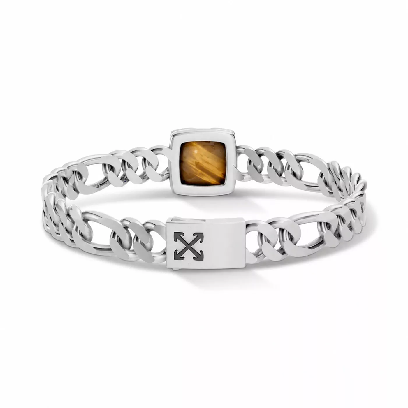 Double Arrow Tiger Eye Curb Chain Bracelet by Off-White