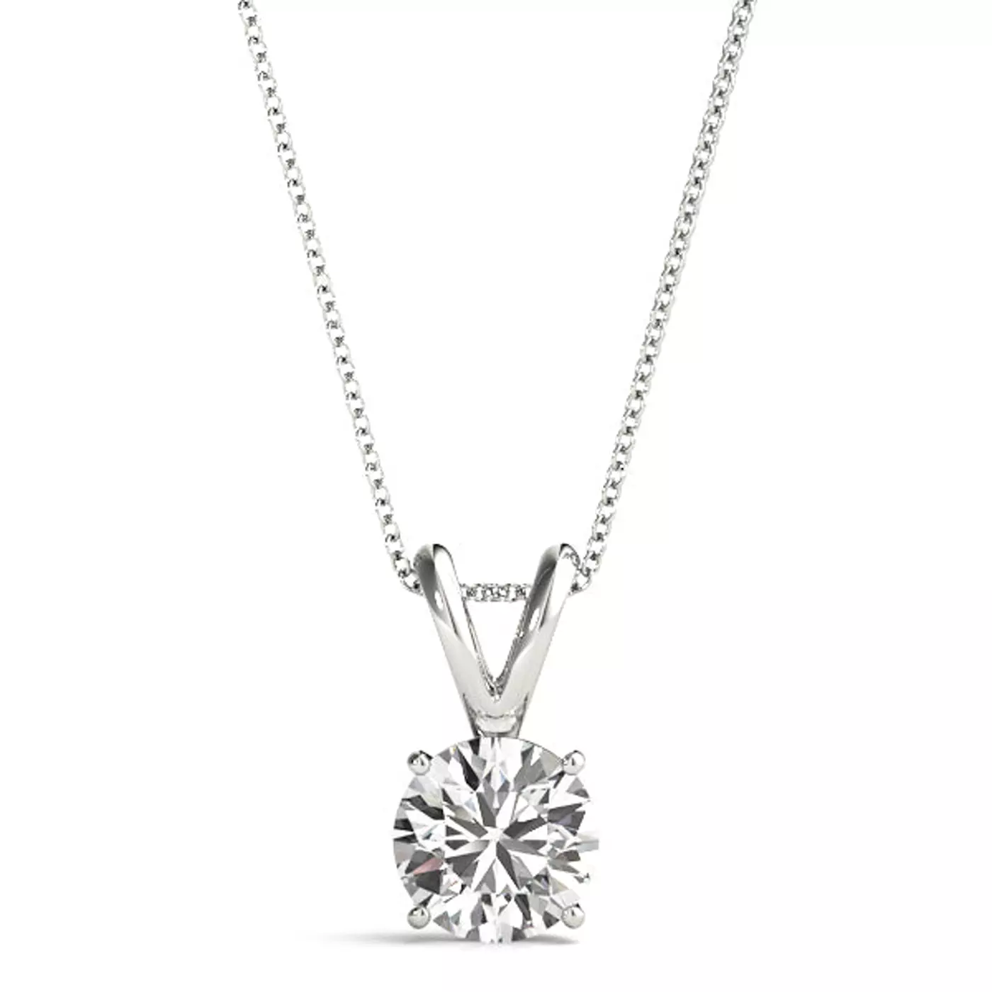Classic Solitaire 14K White Gold Engagement Ring