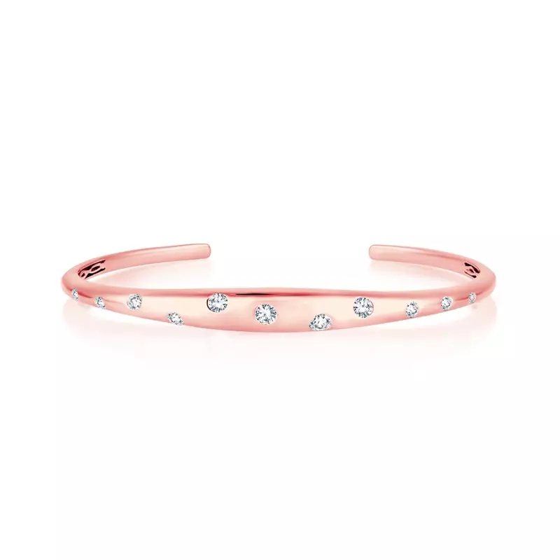 14K Rose Gold Orbit Diamond Bracelet