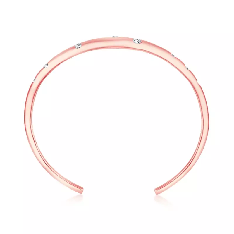 14K Rose Gold Orbit Diamond Bracelet