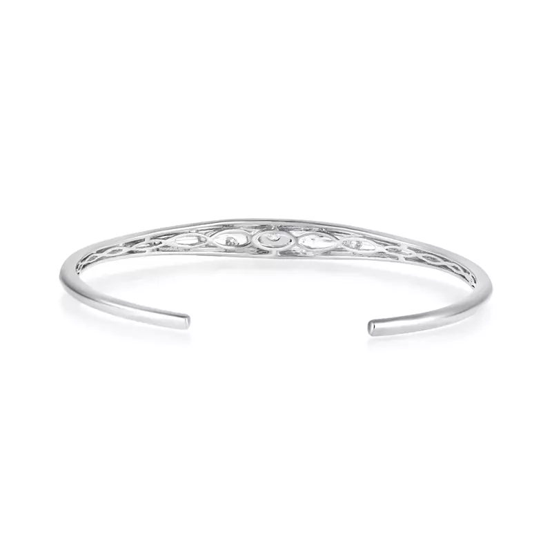 14K White Gold Orbit Diamond Bracelet