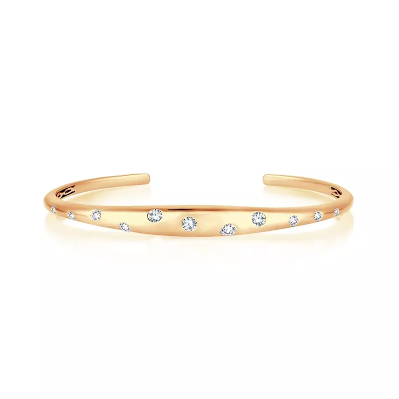 14K Yellow Gold Orbit Diamond Bracelet