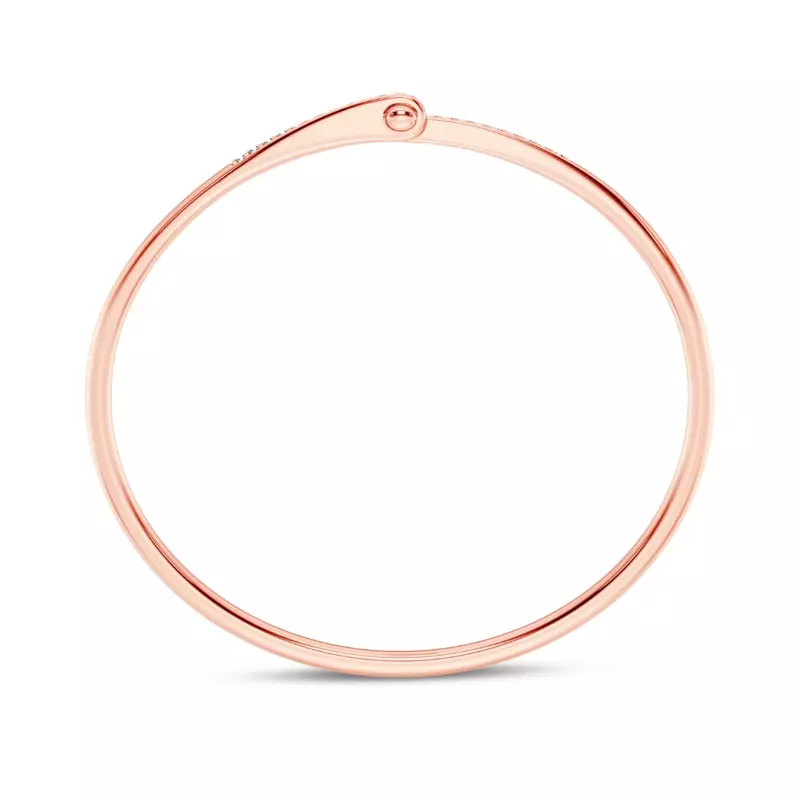14K Rose Gold Diamond Love Knot Bracelet